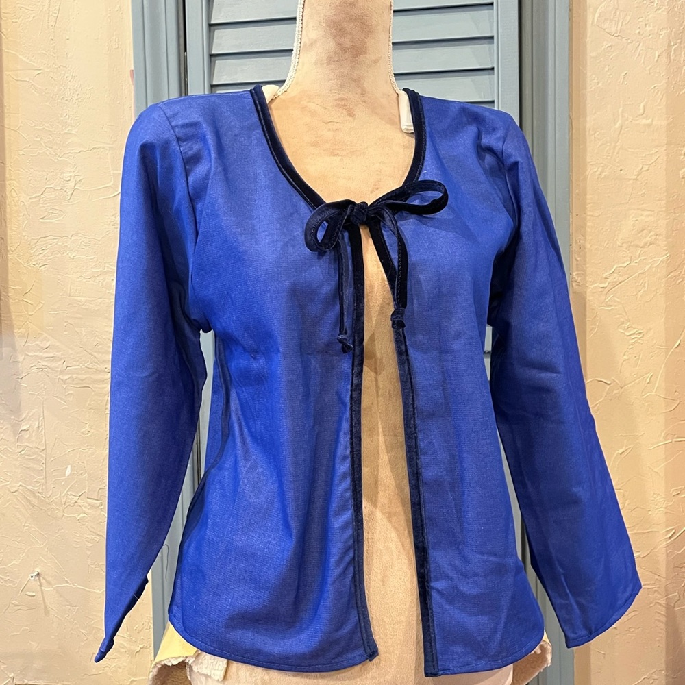 Blue Women's cardigan royal blue denim size 8